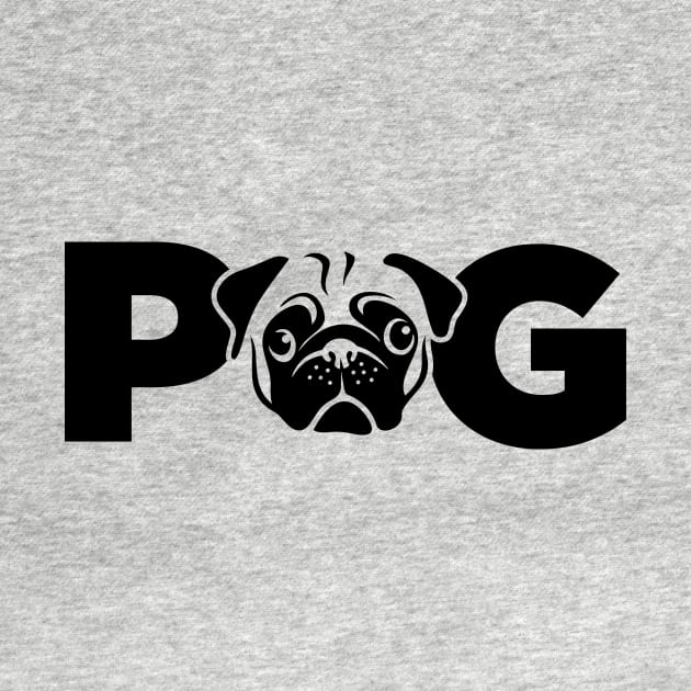 PUG dog face by airealapparel